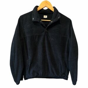 O’Neill Black Fleece Snap Button Pullover Sweater Size S
